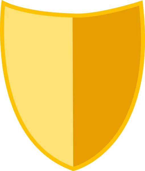 Štíty Žluté Barvy Ikony Barevné Symboly Bezpečnostního Štítu Konstrukční Prvky — Stockový vektor