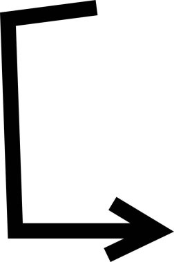 Siyah Ok simgesi şeffaf arkaplanda izole edildi. El çizimi ok işareti vektörü siyah. Düzenlenebilir oklu satır, web sitesi ve uygulama için yön sembolü eğri işaretini gösterdi.