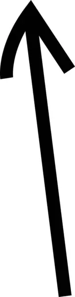 Černá Ikona Šipky Izolovaná Průhledném Pozadí Ručně Kreslený Vektor Černých — Stockový vektor