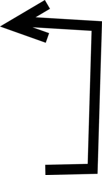 Black Arrow Icon Isolated Transparent Background Hand Drawn Arrow Mark — Stock Vector