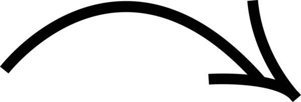 Icono Flecha Negra Aislado Sobre Fondo Transparente Marca Flecha Dibujada — Archivo Imágenes Vectoriales