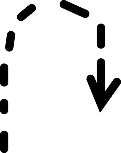 Icône Flèche Noire Isolée Sur Fond Transparent Flèche Dessinée Main — Image vectorielle
