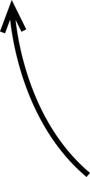 黑色箭头图标隔离在透明的背景 手绘箭头标记向量黑色 具有可编辑笔划箭头的行指示网站和应用程序的方向符号曲线符号 — 图库矢量图片