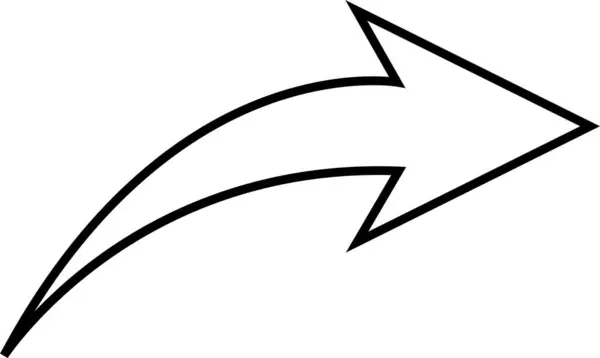 Значок Черная Стрелка Изолирован Прозрачном Фоне Проектирование Стрелок Вектора Бизнес — стоковый вектор