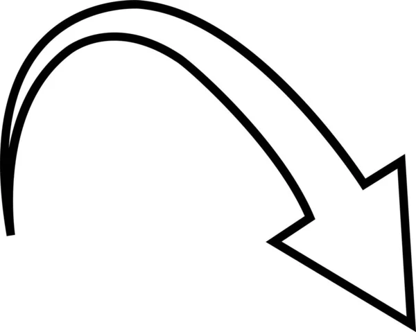 Значок Черная Стрелка Изолирован Прозрачном Фоне Проектирование Стрелок Вектора Бизнес — стоковый вектор