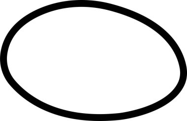 Siyah vektör çizgisi şeklinde leke. Rastgele soyut sıvı doğrusal simge, şeffaf arkaplanda izole edilmiş soyut organik element. Çakıl taşı, damla ve kütle silueti. Basit taslak yuvarlak şekil.