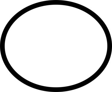 Siyah vektör çizgisi şeklinde leke. Rastgele soyut sıvı doğrusal simge, şeffaf arkaplanda izole edilmiş soyut organik element. Çakıl taşı, damla ve kütle silueti. Basit taslak yuvarlak şekil.