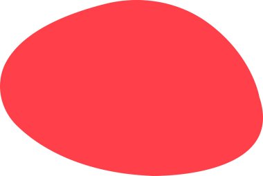 Leke şeklinde renkli vektör düz. Rastgele soyut sıvı renkli simge, şeffaf arkaplanda izole edilmiş soyut organik element. Çakıl taşı, damla ve kütle silueti. Basit yuvarlak şekil.