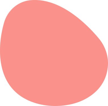 Leke şeklinde renkli vektör düz. Rastgele soyut sıvı renkli simge, şeffaf arkaplanda izole edilmiş soyut organik element. Çakıl taşı, damla ve kütle silueti. Basit yuvarlak şekil.