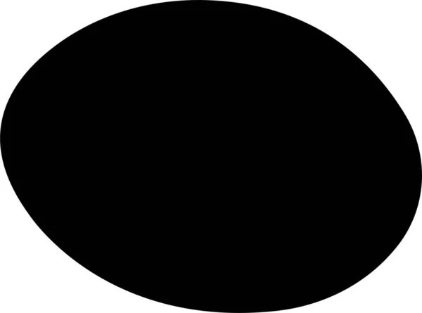Vlekvorm Zwart Vector Plat Willekeurig Abstract Vloeibaar Gevuld Icoon Rond — Stockvector