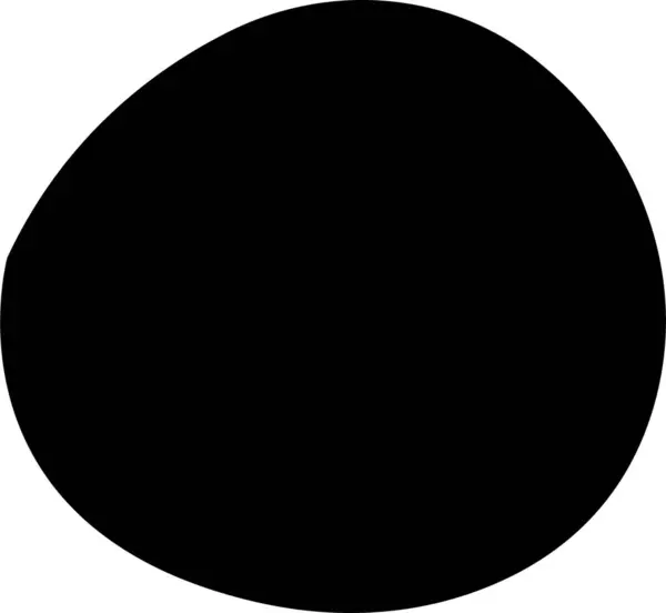 Forma Mancha Vector Negro Plano Icono Lleno Líquido Abstracto Aleatorio — Archivo Imágenes Vectoriales