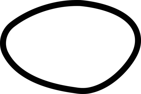 斑纹形状的黑色矢量线 随机抽象液体线性图标 圆形抽象有机元素在透明背景下分离 鹅卵石 下降和斑纹轮廓 简单的圆形轮廓 — 图库矢量图片