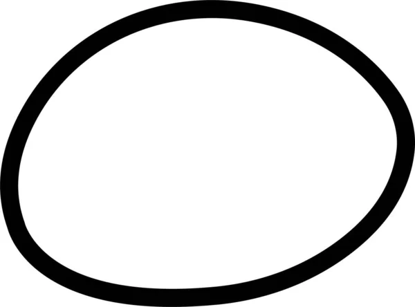 Fleckenförmige Schwarze Vektorlinie Zufällige Abstrakte Flüssige Lineare Ikone Runde Abstrakte — Stockvektor