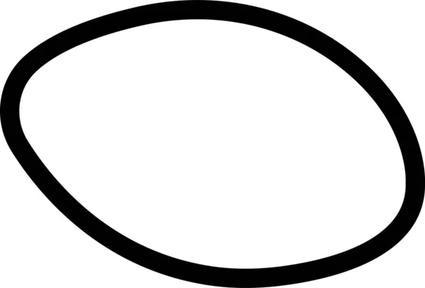 Fleckenförmige Schwarze Vektorlinie Zufällige Abstrakte Flüssige Lineare Ikone Runde Abstrakte — Stockvektor