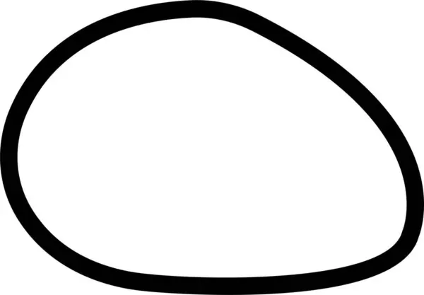 Forma Mancha Línea Vectorial Negro Icono Lineal Líquido Abstracto Aleatorio — Vector de stock