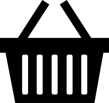 Alışveriş sepeti simgesi beyaz arka planda izole edilmiş. Market, web şablonu ve uygulaması için basit düz stil. Dükkan, araba, çanta, mağaza, çevrimiçi, satın alma, perakende, vektör tasarımı .