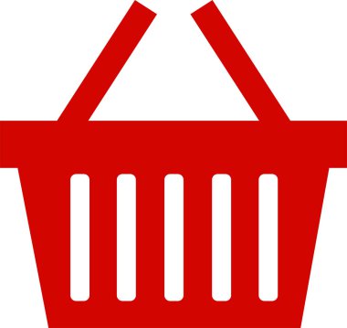 Alışveriş sepeti renkli simge beyaz arka planda izole. Market, web şablonu ve uygulaması için basit düz stil. Dükkan, araba, çanta, mağaza, çevrimiçi, satın alma, perakende, vektör tasarımı .