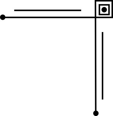 Doodle köşesi sınır simgesi. El çizimi vektör ayırıcı, şeffaf arkaplanda izole edilmiş çiçekli geometrik dekoratif element. Karalama çizim sanat tarzında süslü sayfa dekorasyonu.