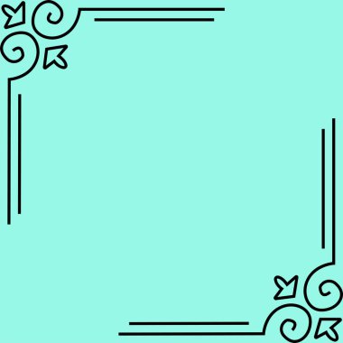 Köşeli eski el çizimi resim çerçevesi. Siyah köşeli karalama fotoğraf çerçevesi. Boş çizim karesi. Metin sayfası kenarlığını karala. Şeffaf arkaplanda izole edilmiş renkli vektör.