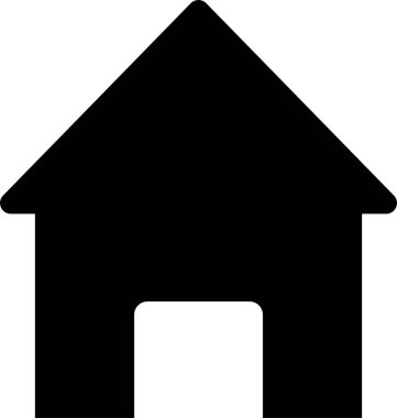 Ev siyahı ikonu. Koleksiyon gayrimenkul eşyaları ve beyaz arka planda izole edilmiş ev. Ev işareti vektörü. Uygulamalar ve web siteleri için düz moda evler sembolü.