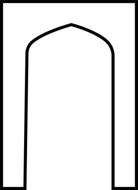 Arapça pencere ve kapı simgesi. Geleneksel ve kültürel vektör beyaz arka planda izole edildi. Doğu tarzında desenlerin toplanması. Ramazan Kareem için İslami Müslüman tasarımı çerçeveleri.