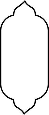 Arapça pencere ve kapı simgesi. Geleneksel ve kültürel vektör beyaz arka planda izole edildi. Doğu tarzında desenlerin toplanması. Ramazan Kareem için İslami Müslüman tasarımı çerçeveleri.