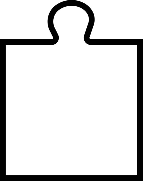 Puzzle Pièce Icône Noire Isolée Sur Fond Transparent Vector Carré — Image vectorielle