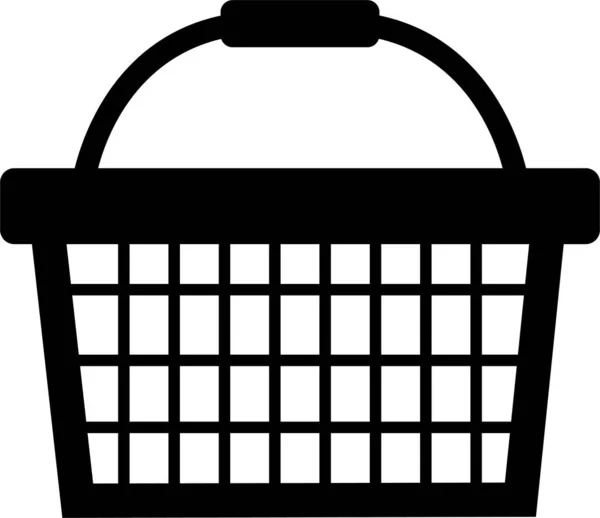 购物篮黑色图标孤立在白色背景 简单平面风格的网页模板和应用 购物车 购物袋 网上商店 病媒设计 — 图库矢量图片