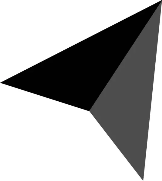 曲线矢量图形黑色图标 计算机或笔记本电脑鼠标指针鼠标光标单击图标箭头在白色背景上隔离的简单平面向量集合 — 图库矢量图片