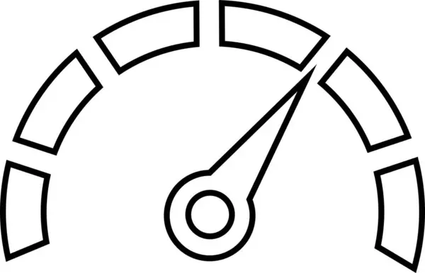 Спідометр Тахометр Низьких Високих Барометрів Панель Приладів Стрілками Чорного Кольору — стоковий вектор