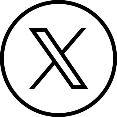 Yeni Twitter x.com simgesi siyah. Twitter 'ın popüler sosyal medya simgesi anında kurye logosu. Editör vektörü. Twitter 'ın yeni logosunun izole edilmiş bir vektör biçimi