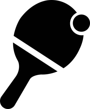 Ping pong masa tenisi raketi, top modasına uygun düz vektör, şeffaf arka planda izole edilmiş. Spor malzemeleri tablosu tenis tasarımı şablon şablonu spor uygulamaları ve web için simge kabartma biçimi kullanımı.