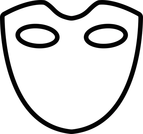 Mask Superhero Carnival Villain Burglar Vector Icon Collection Black Line — Stock Vector