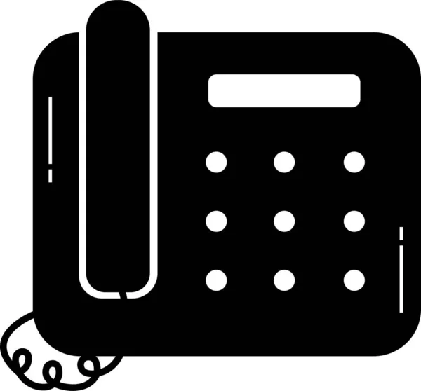 Teléfono Fijo Icono Símbolo Plano Teléfono Teléfono Antiguo Logotipo Contacto — Archivo Imágenes Vectoriales