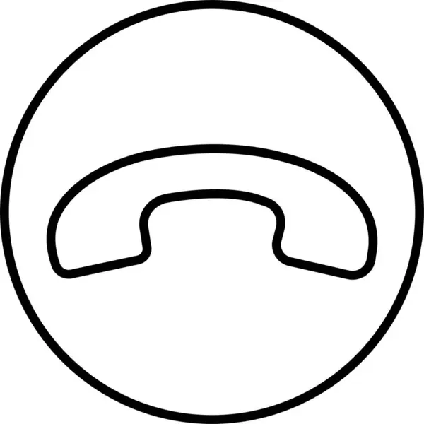 Звонок Иконы Телефонный Звонок Закончился Символом Позывной Черный Знак Скидки — стоковый вектор
