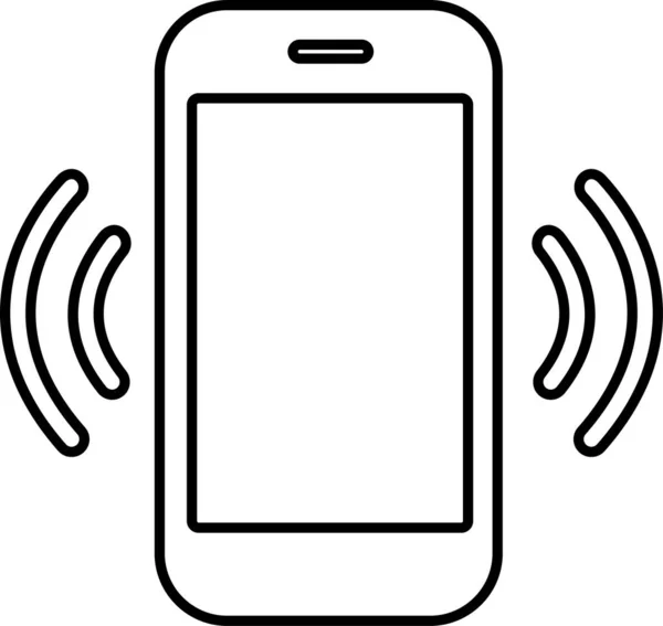 Символ Иконки Мобильного Телефона Логотип Смартфона Форма Контактного Позывного Сенсорным — стоковый вектор