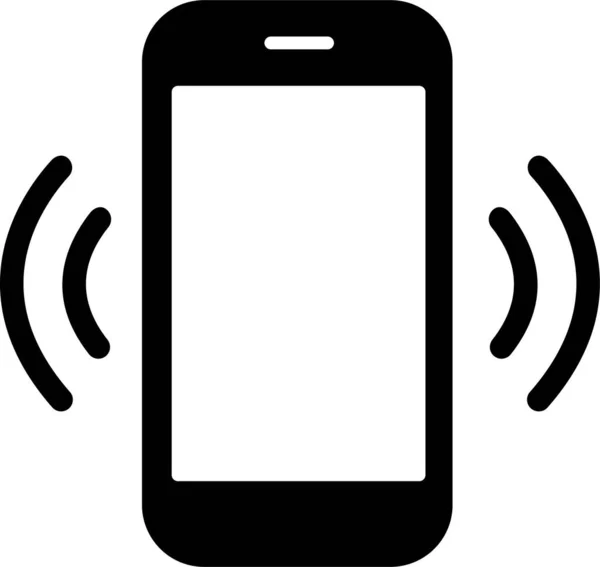 Cep telefonu düz simge sembolü. Dokunmatik ekranlı akıllı telefon logosu çağrı işareti şekli. Telefon çağrı ikonu çalıyor. Web veya uygulama için saydam arkaplan kullanımında siyah vektör izole edildi.