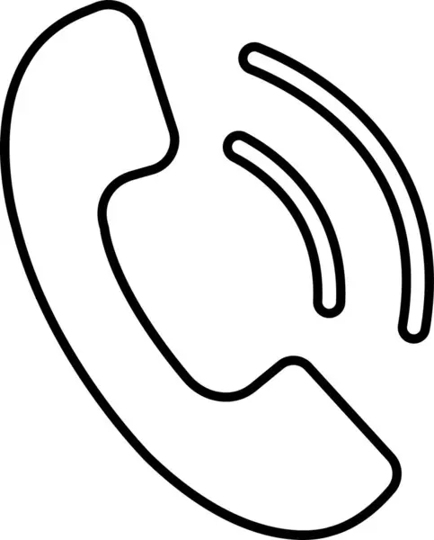 Phone Line Icon Trendy Symbol Ringing Phone Icon Retro Sign — Stock Vector
