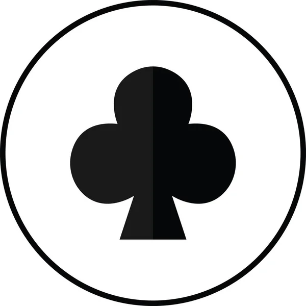 Poker Card Symbol Ikona Czarny Wektor Poker Karty Gry Garnitury — Wektor stockowy