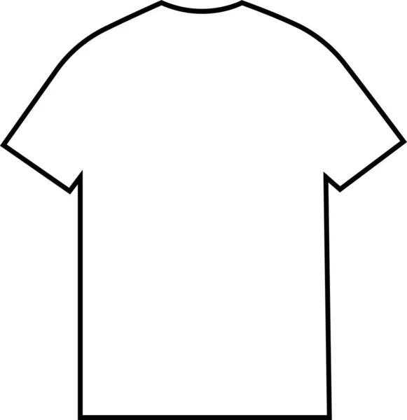 Ícone Camisetas Vetor Colorido Sinal Linha Preta Pictograma Sólido Isolado — Vetor de Stock