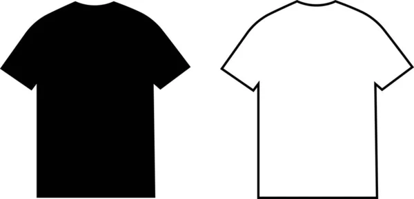 T恤衫图标设置彩色矢量 黑色平面或线条标志 固体象形文字隔离在透明的背景 移动概念及网页设计的简约风格系列 — 图库矢量图片