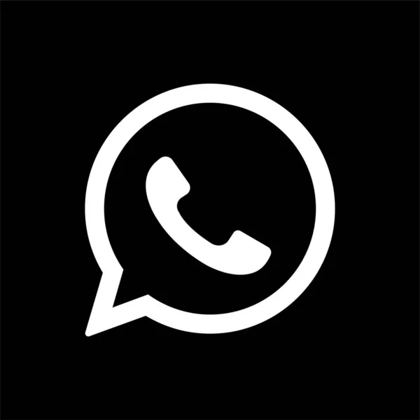 Whatsapp Symbol Flach Oder Line Whatsapp Beliebtes Social Media Symbol — Stockvektor