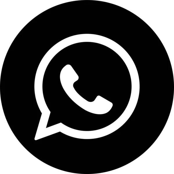 Whatsapp Icon Flat Line Whatsapp Popular Social Media Button Icon — Stock Vector