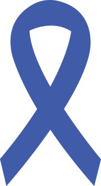 Kanser kurdelesi düz simgesi. Vektör farkındalığı kurdelesi mavi rengi şeffaf arkaplanda izole edildi. Uluslararası Kanser Günü, Dünya Kanser Günü. Grafik için modaya uygun şablon ögesi tasarla.