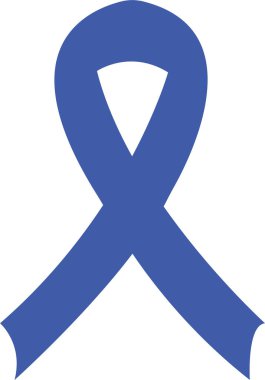 Kanser kurdelesi düz simgesi. Vektör farkındalığı kurdelesi mavi rengi şeffaf arkaplanda izole edildi. Uluslararası Kanser Günü, Dünya Kanser Günü. Grafik için modaya uygun şablon ögesi tasarla.