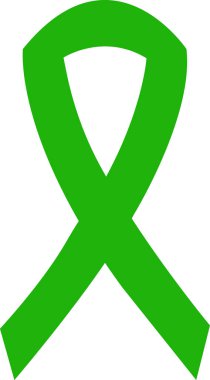 Kanser kurdelesi düz simgesi. Vektör farkındalığı şeridi yeşil rengi şeffaf arkaplanda izole edildi. Uluslararası Kanser Günü, Dünya Kanser Günü. Grafik için modaya uygun şablon ögesi tasarla