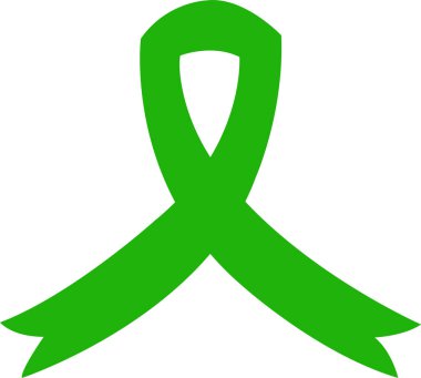 Kanser kurdelesi düz simgesi. Vektör farkındalığı şeridi yeşil rengi şeffaf arkaplanda izole edildi. Uluslararası Kanser Günü, Dünya Kanser Günü. Grafik için modaya uygun şablon ögesi tasarla