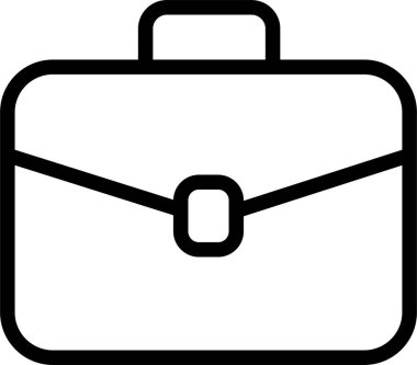 Evrak çantası vektör simgesi. Çanta, portföy sembolü. Kilit simgesi olan çanta. Saydam arkaplanda çizgi işareti izole edildi. Grafik ve web tasarımı için basit koleksiyon tasarımı.