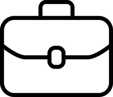 Evrak çantası vektör simgesi. Çanta, portföy sembolü. Kilit simgesi olan çanta. Saydam arkaplanda çizgi işareti izole edildi. Grafik ve web tasarımı için basit koleksiyon tasarımı.