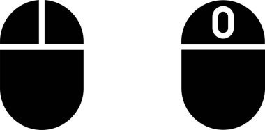 Bilgisayar fare simgesi seti şeffaf arkaplanda izole edildi. Modaya uygun düz stil vektörü. Web sitesi, mobil, logo, uygulama, UI için bilgisayar faresi koleksiyonu modern ve basit simge.